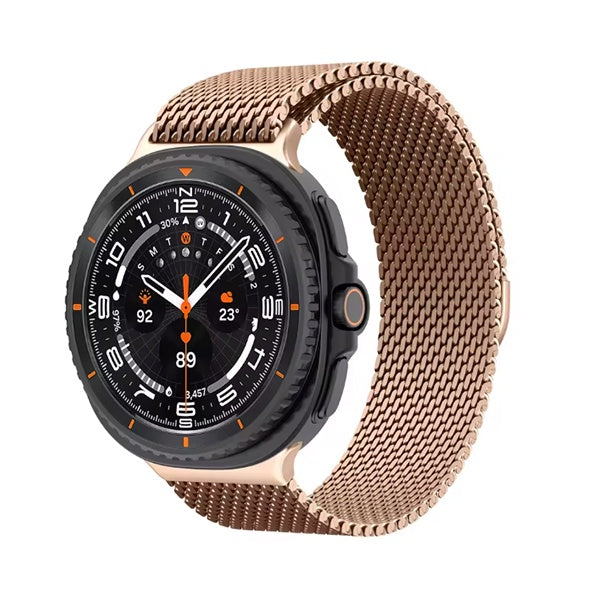 Bracelete Milanese Com Fecho Magnético GIFT4ME Para Samsung Galaxy Watch8 Classic - 46mm - Rosa ouro