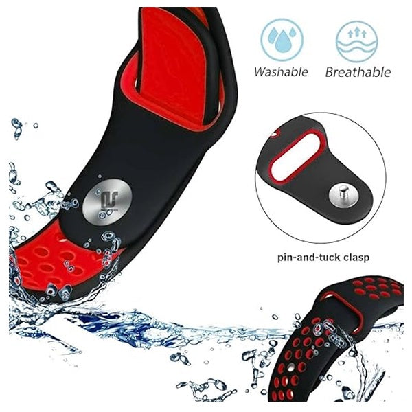 Bracelete Desportiva GIFT4ME Para Amazfit Balance 2 - Preto / Vermelho