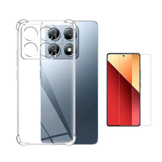 Kit Capa Super Proteção + Película de Vidro Temperado Gift4Me Para Xiaomi 14T - Transparente