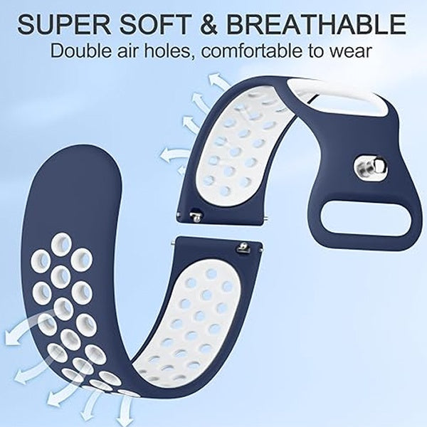 Bracelete Desportiva GIFT4ME Para Amazfit Balance 2 - Azul Escuro / Branco