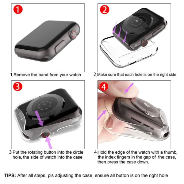 Capa Proteção Total GIFT4ME Para Apple Watch Ultra 3 - Transparente