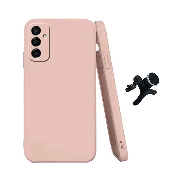 Kit Suporte Magnético Com Pernas + Capa Proteção Silicone Gift4Me Para Samsung Galaxy M23 5G - Rosa