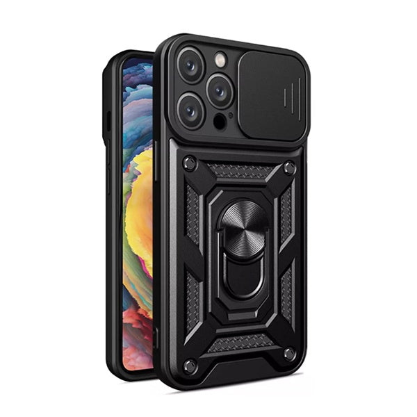 Capa de Proteção Militar Magnética Janela Deslizante GIFT4ME Compativel Com Apple iPhone 16 Pro Max - Preto