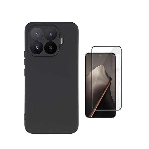Kit Película de Vidro Temperado Gorilasglass + Capa Proteção Silicone GIFT4ME Para Xiaomi 17T Pro 5G - Preto