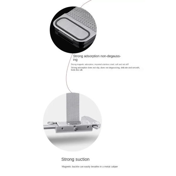 Bracelete Milanese Com Fecho Magnético GIFT4ME Para Samsung Galaxy Watch8 Classic - 46mm Bluetooth + 4G - Cinza