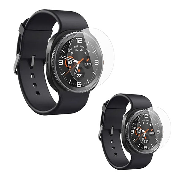 Kit 2x Película de Vidro Temperado GIFT4ME Para Samsung Galaxy Watch8 Classic - 46mm Bluetooth + 4G - Transparente