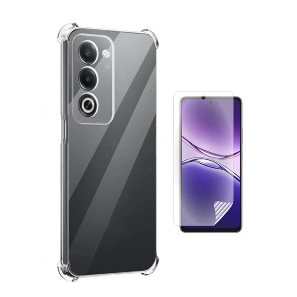 Kit Capa Traseira Super Proteção + Película de Hydrogel Frente Transparente GIFT4ME Para Oppo A5 5G - Transparente