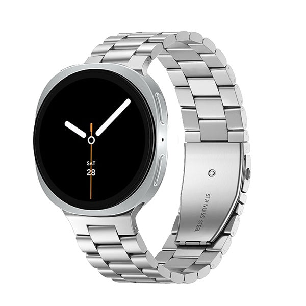 Bracelete de Aço + Ferramenta GIFT4ME Para Samsung Galaxy Watch8 - 44mm - Cinza