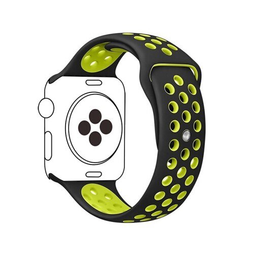 Bracelete Desportiva GIFT4ME Para Apple Watch Series 12 - 42mm - Preto / Verde