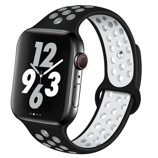 Bracelete Desportiva GIFT4ME Compativel Com Apple Watch Series 10 - 46mm - Preto / Branco