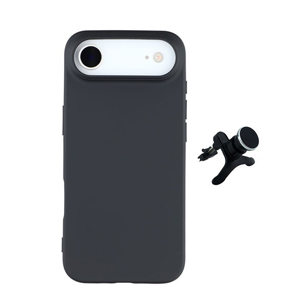 Kit Suporte Magnético Com Pernas + Capa Proteção Silicone GIFT4ME Para Apple iPhone 17 Air - Preto