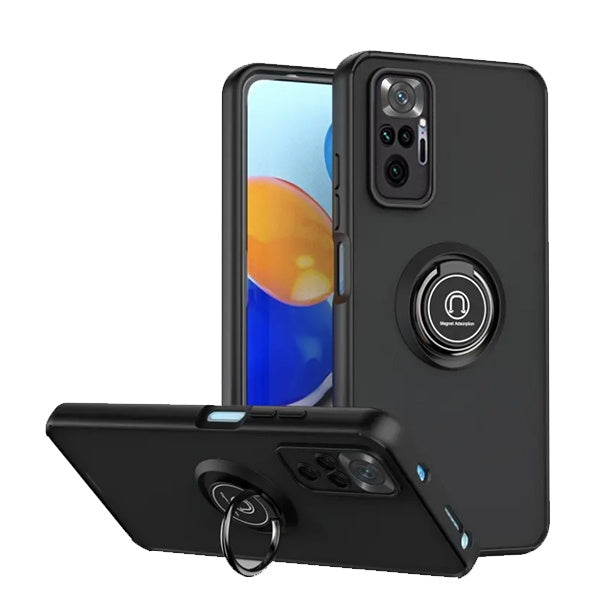 Capa Anti-Impacto Clear com Anel GIFT4ME Para Xiaomi Redmi Note 10 Pro Max - Transparente/Preto
