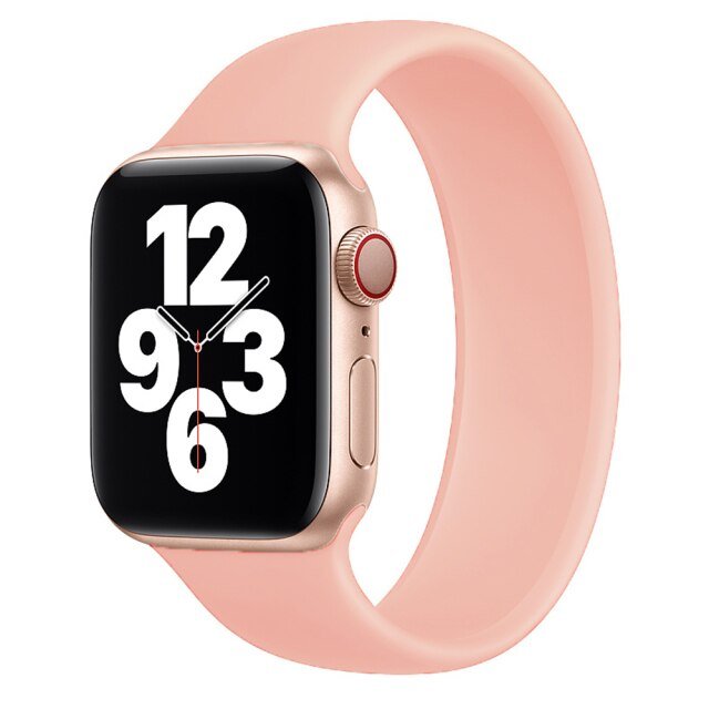 Bracelete Silicone Solo GIFT4ME Compativel Com Apple Watch Series 10 - 42mm (Pulso:142-158mm) - Rosa