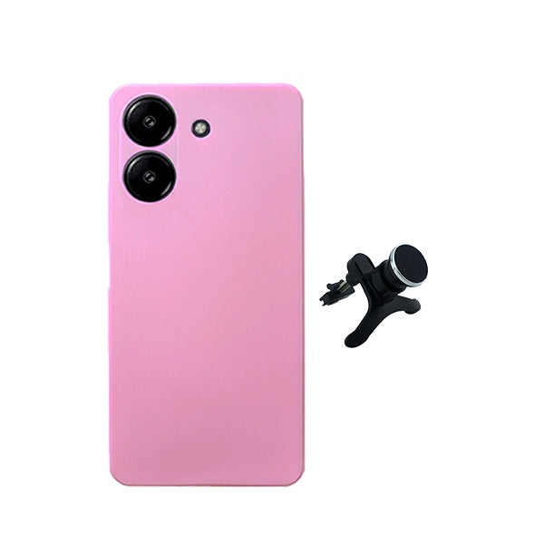 Kit Suporte Magnético Com Pernas + Capa Proteção Silicone GIFT4ME Para Xiaomi Redmi A7 - Rosa