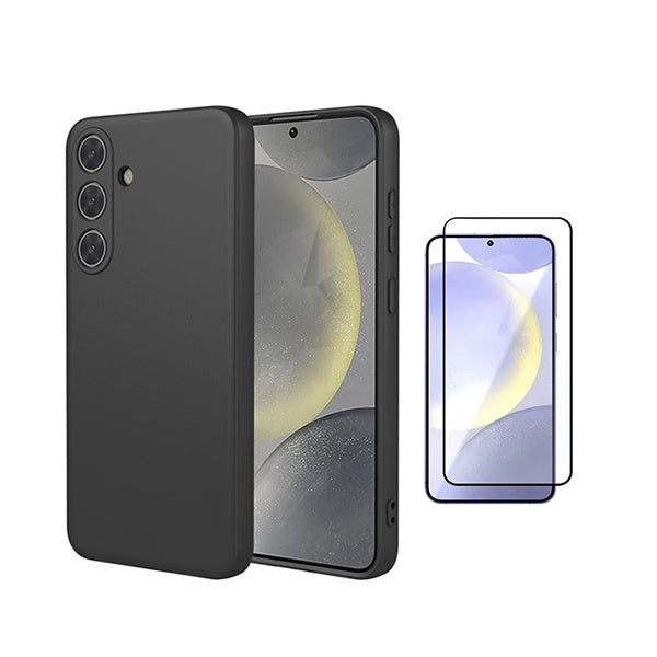 Kit Película de Vidro Temperado Gorilasglass + Capa Proteção Silicone GIFT4ME Para Samsung Galaxy S26 - Preto