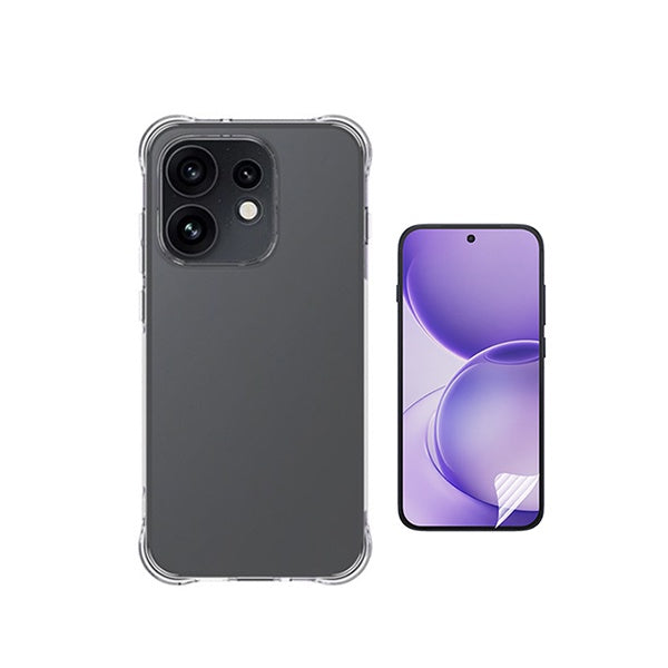 Kit Capa Traseira Super Proteção + Película de Hydrogel Frente Transparente GIFT4ME Para Oppo Reno16 - Transparente