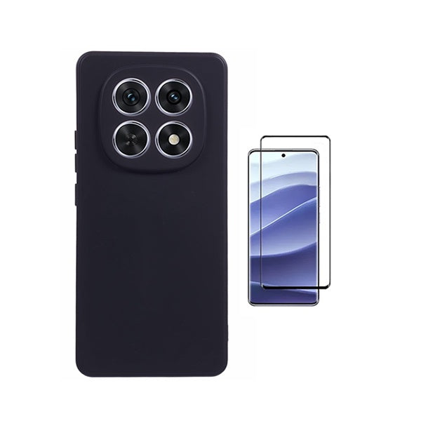 Kit Película de Vidro Temperado Gorilasglass Curvado + Capa Proteção Silicone GIFT4ME Para Xiaomi Redmi Note 15 5G - Preto