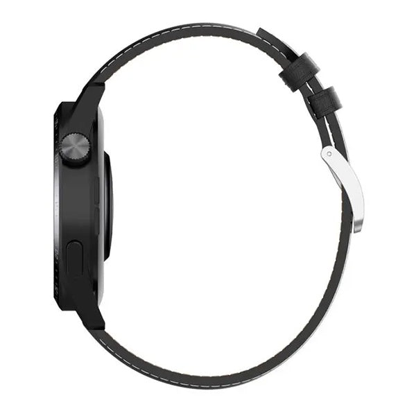 Bracelete Couro e Silicone Premium GIFT4ME Para Amazfit Balance 2 - Preto