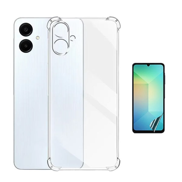 Kit Capa Traseira Super Proteção + Película de Hydrogel Frente Transparente Gift4Me Para Samsung Galaxy A06 - Transparente
