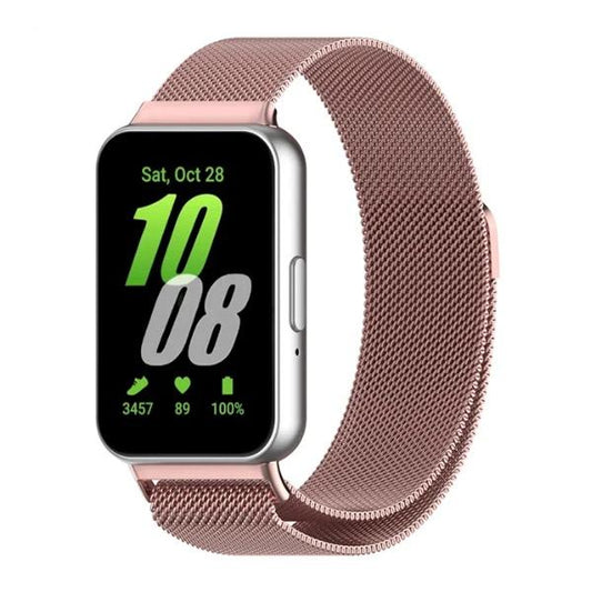 Bracelete Milanese Com Fecho Magnético GIFT4ME para Samsung Galaxy Fit3 - Rosa