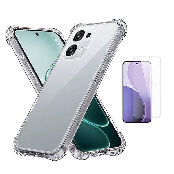 Kit Capa Super Proteção + Película de Vidro Temperado GIFT4ME Para Oppo A6 Pro - Transparente