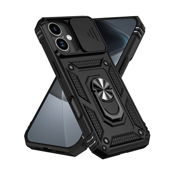 Kit Película Protectora de Hydrogel Frente + Capa de Proteção Militar Magnética Janela + Suporte de Carro Magnético L GIFT4ME Para Apple iPhone 17 - Preto