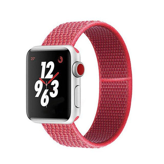 Bracelete Nylon GIFT4ME Compativel Com Apple Watch Series 10 - 46mm - Vermelho