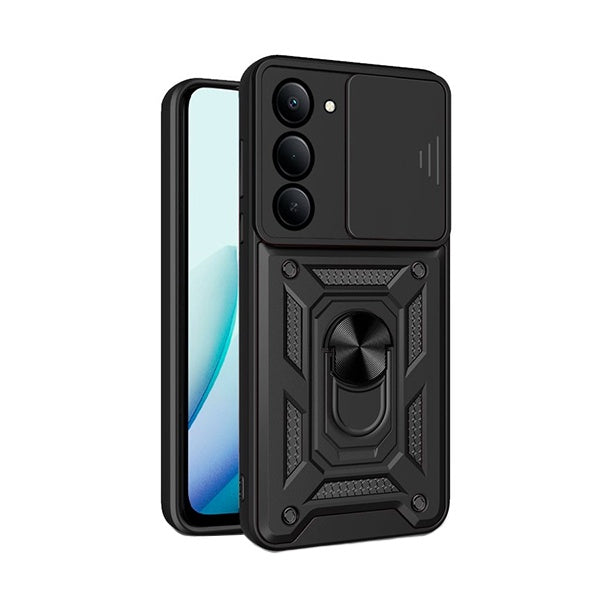 Capa de Proteção Militar Magnética Janela Deslizante GIFT4ME Para Xiaomi Redmi 15 4G - Preto