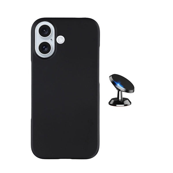 Kit Suporte Magnético + Capa Proteção Silicone GIFT4ME Para Apple iPhone 17 - Preto
