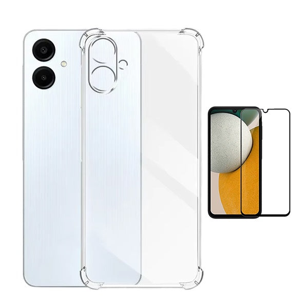 Kit Capa Super Proteção + Película de Vidro Temperado Gorilasglass Gift4Me Para Samsung Galaxy A06 - Transparente