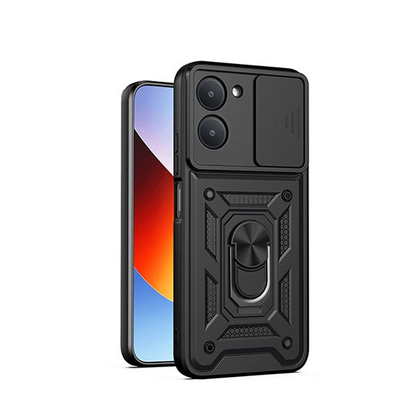 Capa de Proteção Militar Magnética Janela Deslizante GIFT4ME Para Xiaomi Redmi A7 4G - Preto