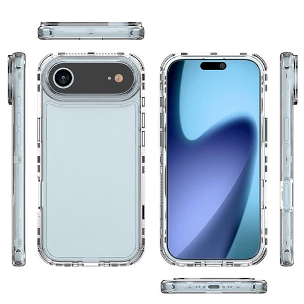 Kit Capa 360° Proteção Frente e Verso + 1 Handholder + 1 Suporte Handholder Branco GIFT4ME Para Apple iPhone 17 Air - Transparente/Branco