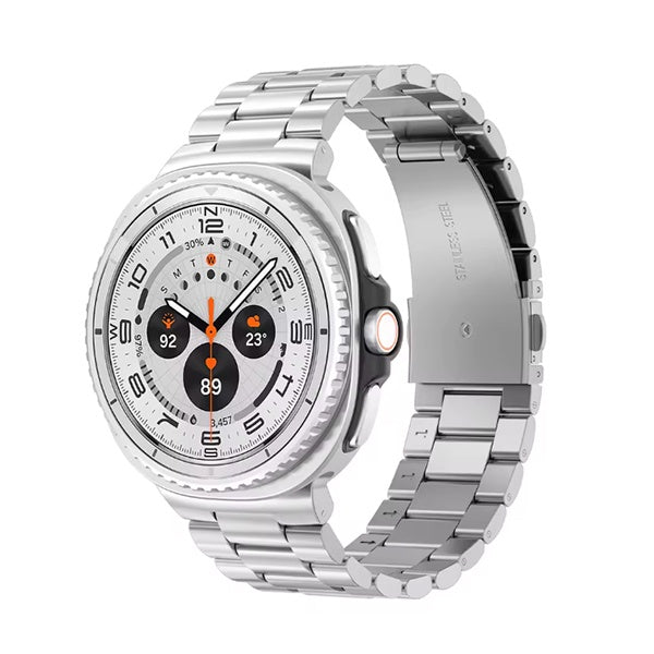 Bracelete de Aço + Ferramenta GIFT4ME Para Samsung Galaxy Watch8 Classic - 46mm - Cinza