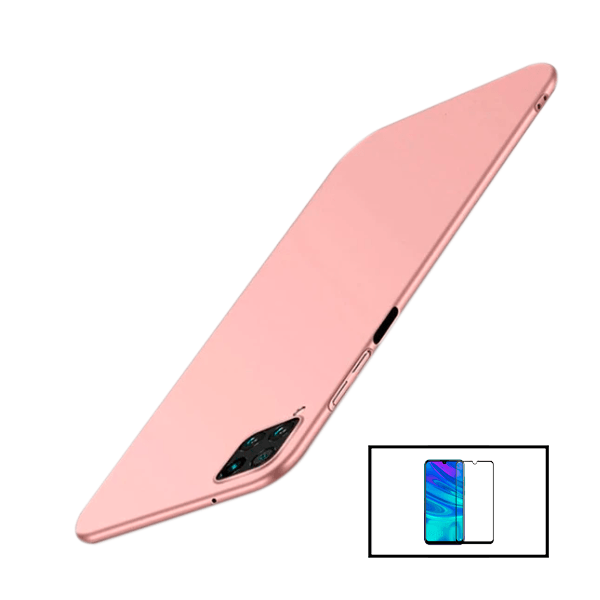 Kit Película de Vidro Temperado GorilasGlass Curvado + Capa Rígida e Fina para Samsung Galaxy M32 Rosa