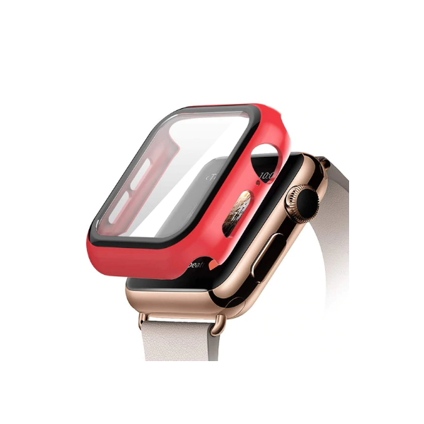 Capa de Proteção + Vidro para Apple Watch Series 3 - 38mm - Vermelho