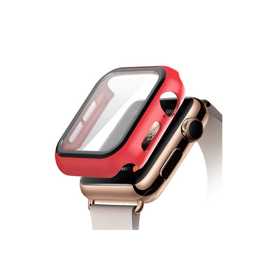 Capa de Proteção + Vidro para Apple Watch Series 3 - 38mm - Vermelho