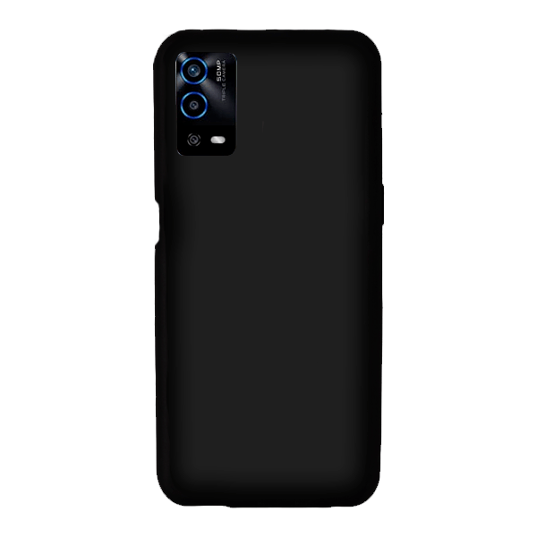 Capa Proteção Traseira Silicone para Oppo A55 - Preto