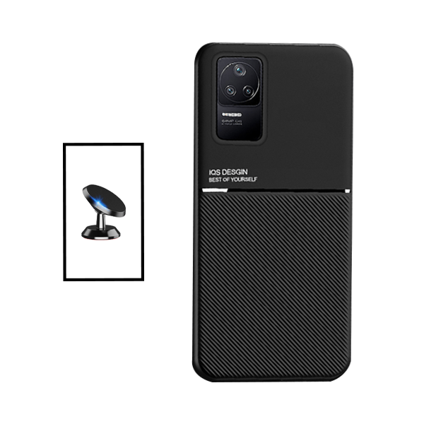 Kit Capa Traseira Magnética Anti Choque + Suporte Magnético para Xiaomi Redmi K40S - Preto