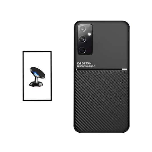 Kit Capa Traseira Magnética Anti Choque + Suporte Magnético para Samsung Galaxy M23 - Preto