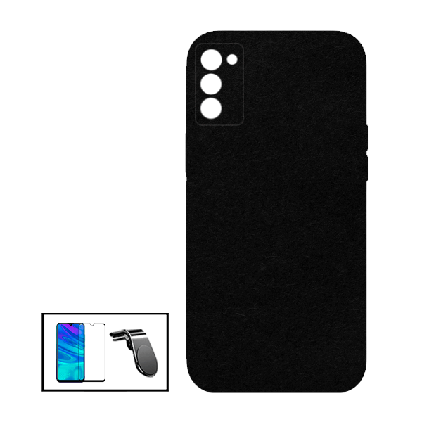 Kit Película de Vidro Temperado GorilasGlass + Capa Proteção Traseira Silicone + Suporte de Carro Magnético L para Oppo A53S 5G