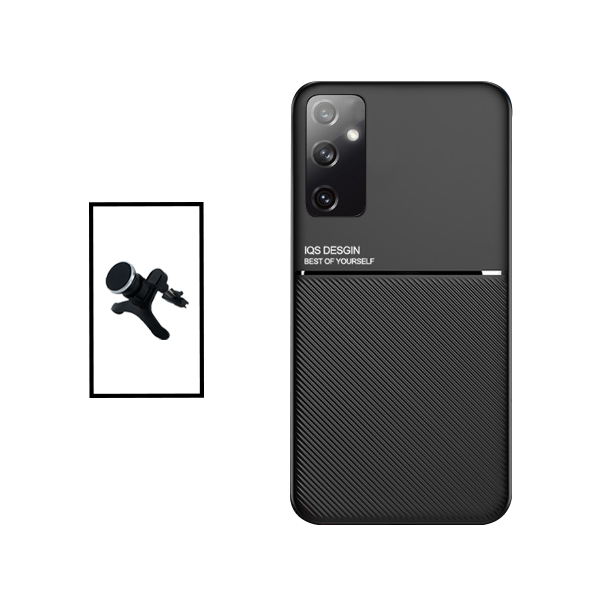 Kit Capa Traseira Magnética Anti Choque + Suporte Magnético Com Pernas para Samsung Galaxy M23 - Preto