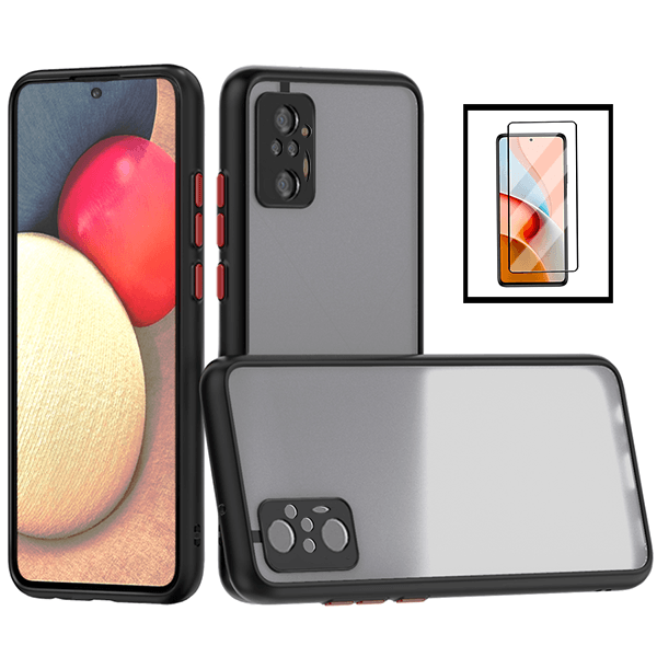 Kit Capa Traseira Proteção Camara + Película de Vidro Temperado GorilasGlass para Xiaomi Redmi Note 10 Pro+ - Preto