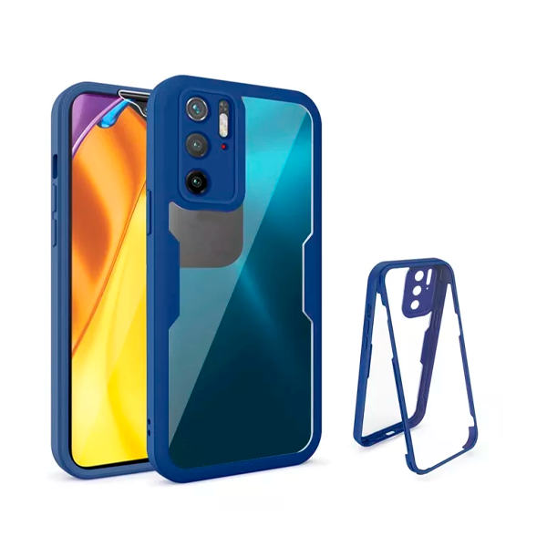 Capa 360° Proteção Frente e Verso para Xiaomi Poco X3 - Azul Escuro