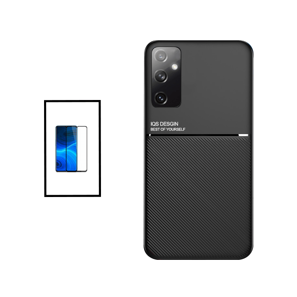 Kit Capa Traseira Magnética Anti Choque + Película de Vidro Temperado GorilasGlass para Samsung Galaxy M23 - Preto