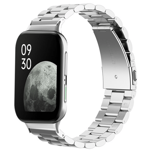 Bracelete de Aço + Ferramenta para Oppo Watch 2 42mm Wi-Fi - Cinza