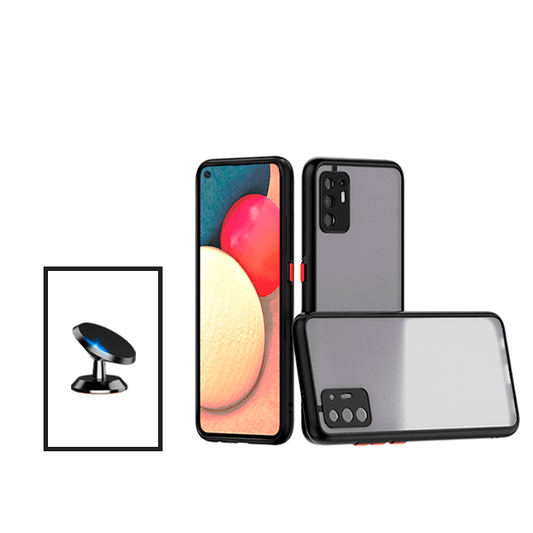 Kit Capa Traseira Proteção Camara + Suporte Magnético para Oppo A94 5G - Preto