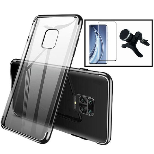 Kit Película de Vidro Temperado GorilasGlass + Capa Proteção Traseira Super Slim + Suporte Magnético Com Pernas para Xiaomi Redmi Note 10 Lite - Preto