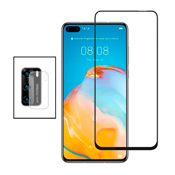 Kit Película Protectora para Câmara Traseira + Película de Vidro Temperado GorilasGlass para Huawei P40 4G