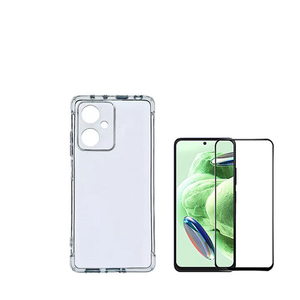 Kit Capa Traseira Super Proteção Transparente + Película de Vidro Temperado GorilasGlass GIFT4ME para Oppo A79 5G - Transparente