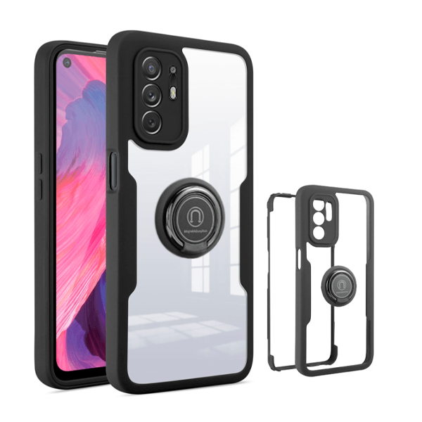 Capa 360° Magnetic Proteção Frente e Verso para Oppo F19 Pro Plus - Preto